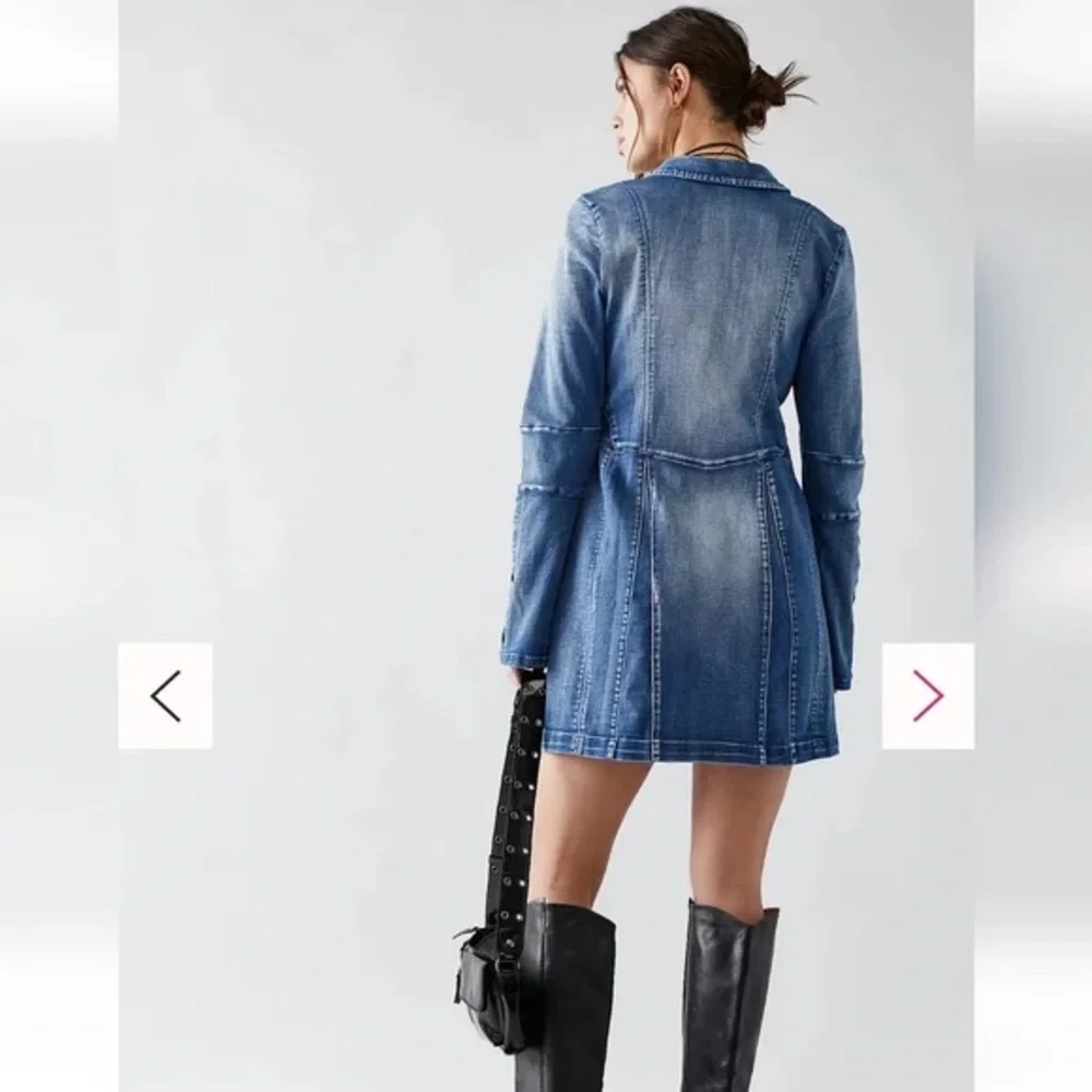 Free People Thea Denim Dress or Jacket Large - Picture 2 of 2
